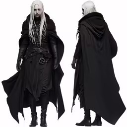 a male character in black and white robes