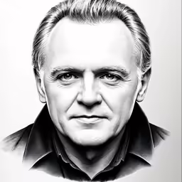 a man in a jacket and shirt on a white background