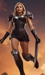 an artwork image of a sexy female in costume