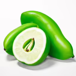 a close up of two halves of fruit