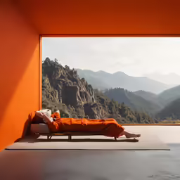 a person is sitting down on a yoga mat