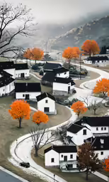 white house on hill with trees on the hillside