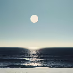 a beach and the ocean under a clear blue sky