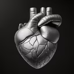 a heart made out of a piece of metal