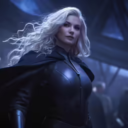 the beautiful and sexy captain thor stark standing in the rain