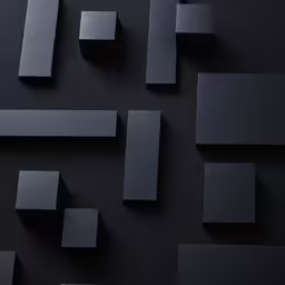 a group of gray shapes are grouped together