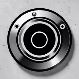 a shiny metal object with circles and holes
