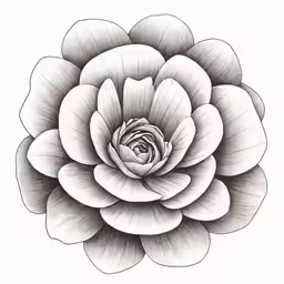 a flower drawn in ink on paper