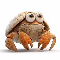 a creepy creature with googly eyes looking up