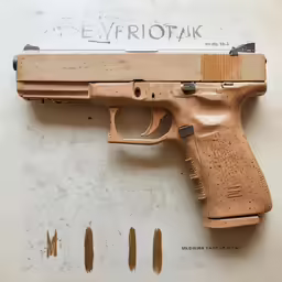 an old colt model gun is on display