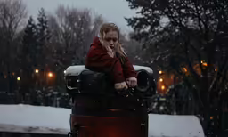 a little girl sitting on top of a fire hydrant