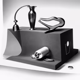 an unusually designed object is placed on display