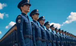 there are many uniformed officers in uniform