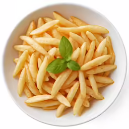 french fries with leaves in a bowl