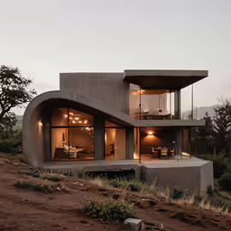 an outdoor house in the middle of a forest