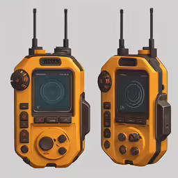 the two walkie talkies are next to each other