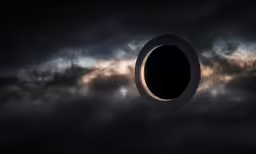 a cloudy sky that has a plane in it