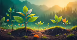 the three stages of planting in soil