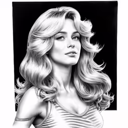 a drawing of a woman in a dress