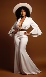 an image of a lady in white