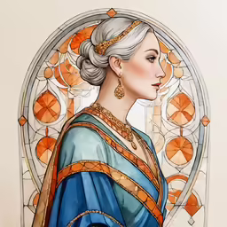 the queen of france is depicted in this illustration
