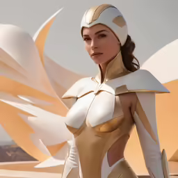 a very cute girl in a futuristic outfit