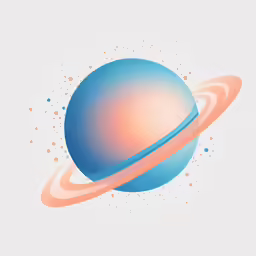 a white wall with saturn and stars in the center