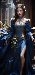 a woman dressed in a renaissance costume