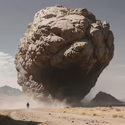 a man that is standing in the sand