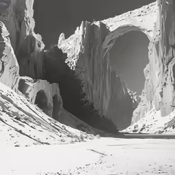 the cliffs and snow are seen at this point