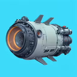 the big telescope is on top of the blue background