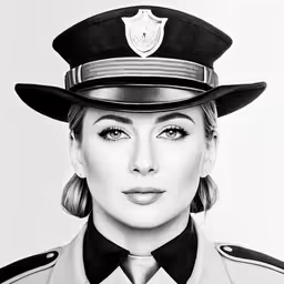 a drawing of a police officer in a uniform