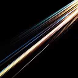 lines with colors streak across a black background