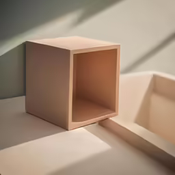 an open box on the counter on a table