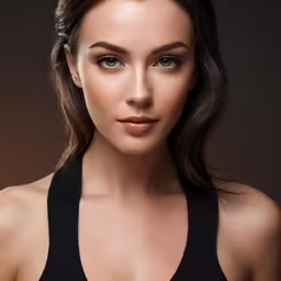a beautiful young woman in a black sports bra