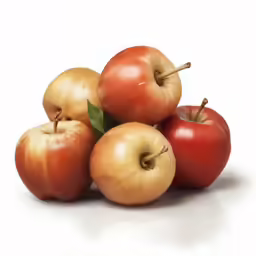 six apples in the middle of a pile