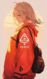 a picture of a girl with a backpack