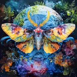an art work of colorful and detailed pictures
