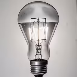 the light bulb is dimmed by two tiny bulbs