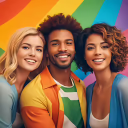 a man and two woman smiling for the camera