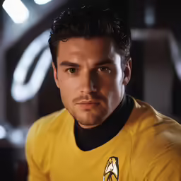 this man in a star trek shirt looks angry