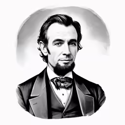 the photo of the portrait of abraham lincoln