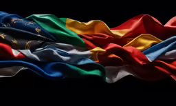 three silks sitting side by side in front of a black background