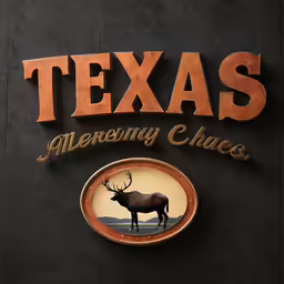 there is a metal sign with a deer on it