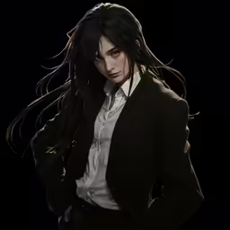an artistic picture of a woman with long hair