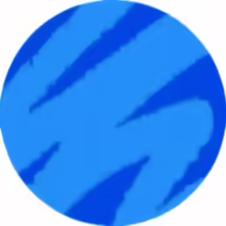 there is an image of a blue circle on white
