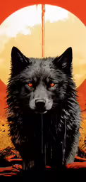 the cover to walking the line, with an wolf on top
