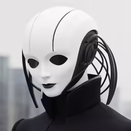 a white man wearing headphones and a white mask