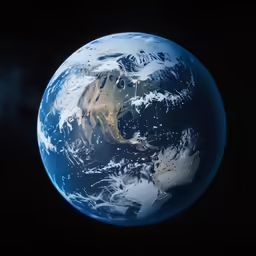the earth with light streaks on it