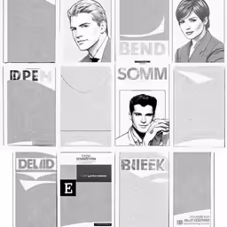 the pages of the graphic design for some covers
